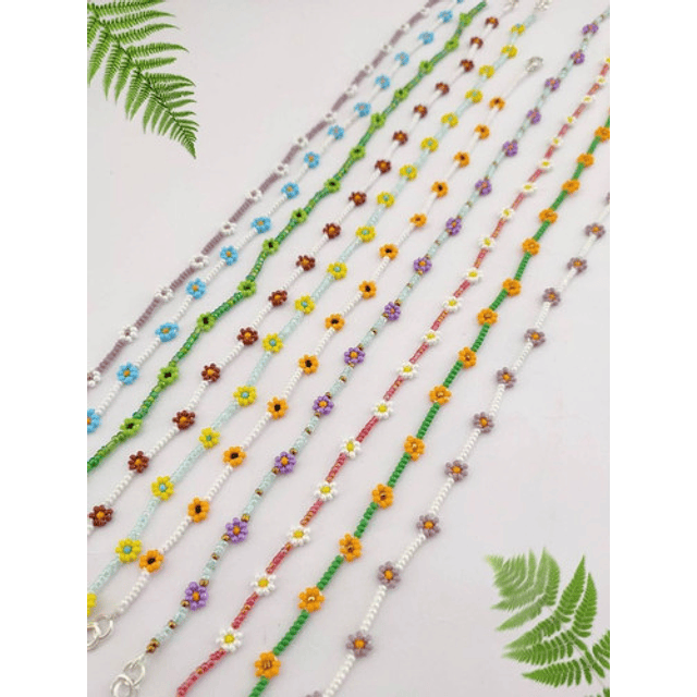 Set 12 Chocker- Collares De Flores (hecho A Mano)