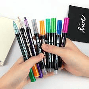 Set Lápices Outline tinta metalizada 8 colores