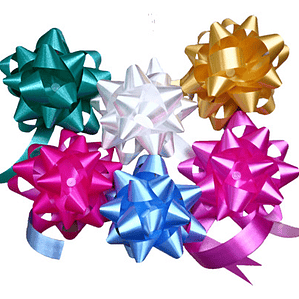 Set 20 Cintas Lazos Rositas Moños Para Regalo 8cm