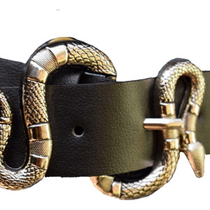 Cinturón Hebilla Serpiente Ecocuero Sintético