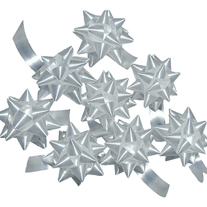 Set 20 Moños Cintas Rositas Para Regalo Blancas