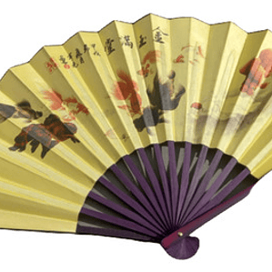 Abanico De Madera Estilo Oriental