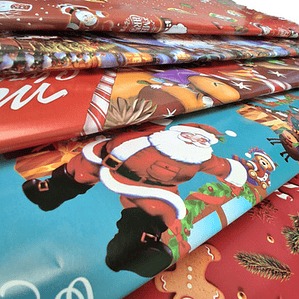 Set 5 Pliegos De Papel De Regalo Navidad 70x100 Cm