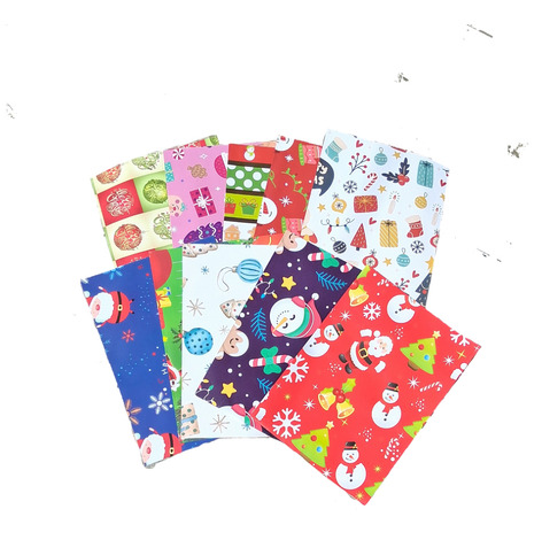 Set De 10 Sobres De Papel De Regalo Navidad 34 X 48 Cm 1