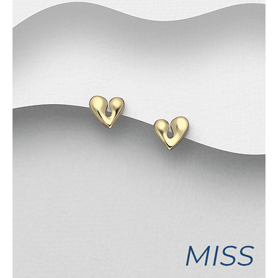 Pendientes Botón Corazón