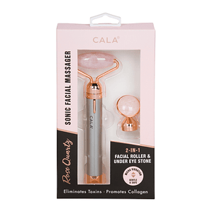 2-IN-1 Rose Quartz Sonic Facial Massager