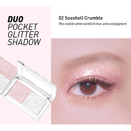 Duo Pocket Glitter Shadow - #02 Seashell Crumble