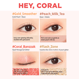 Pearl Flex Glitter Eye Palette - 03 Hey Coral