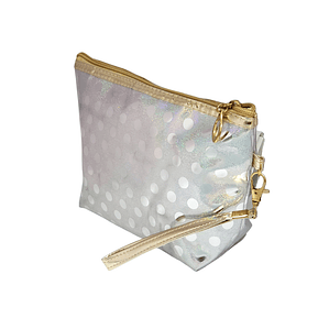 Cosmetiquero Lunares Plateado