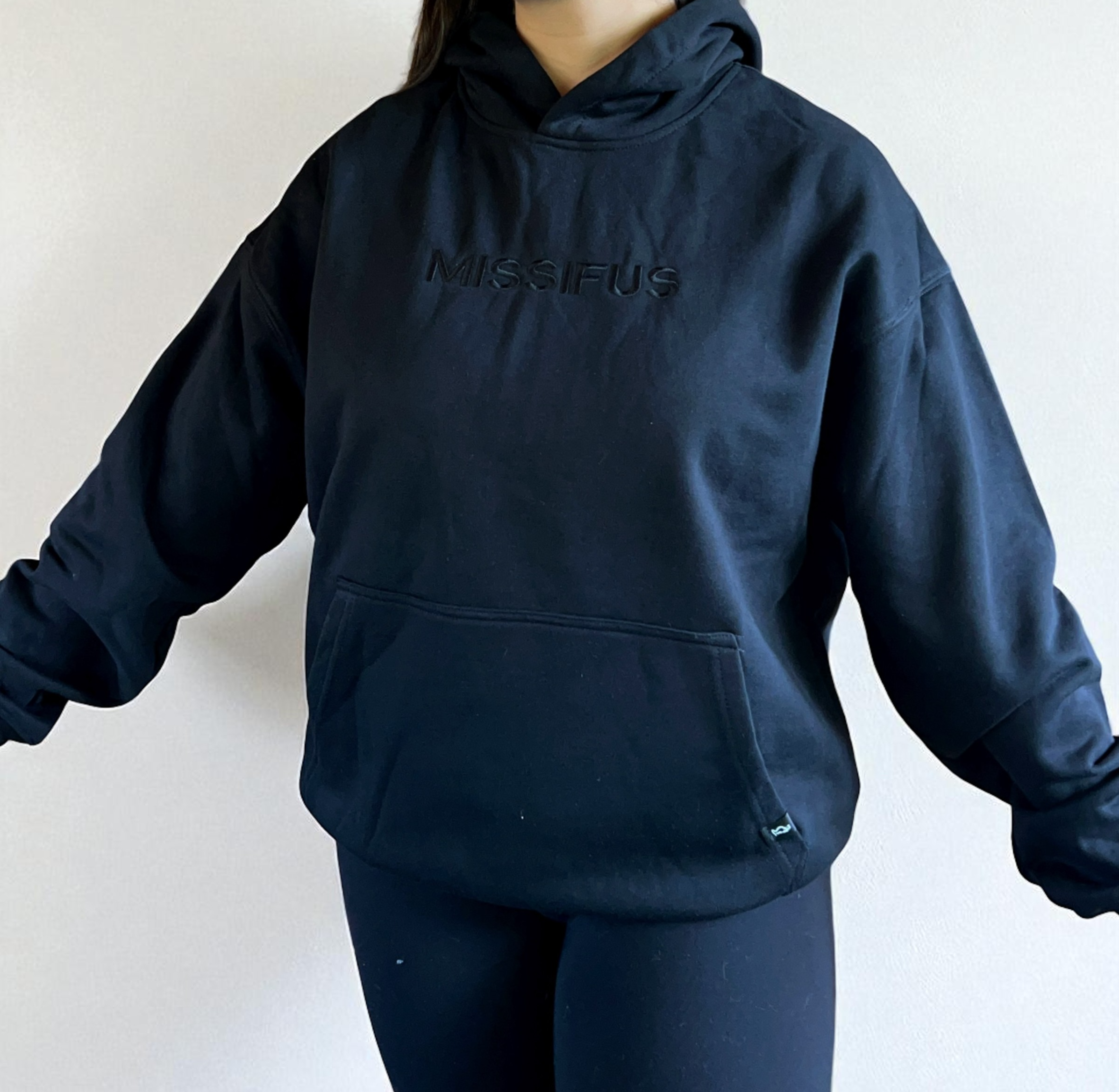 Poleron con gorro negro