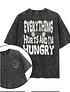 POLERA OVERSIZE - EVERYTHING HURTS NEGRA BLANCO