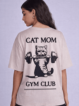 POLERA OVERSIZE - CAT MOM