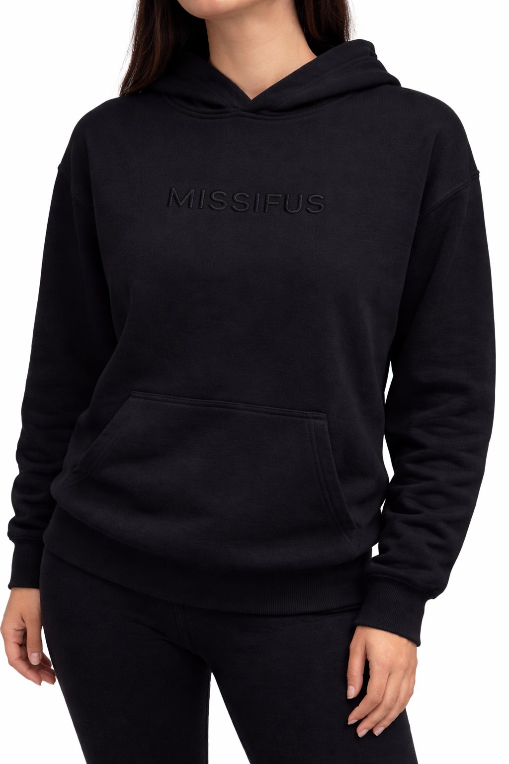 Poleron con gorro negro