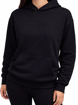 Poleron con gorro negro