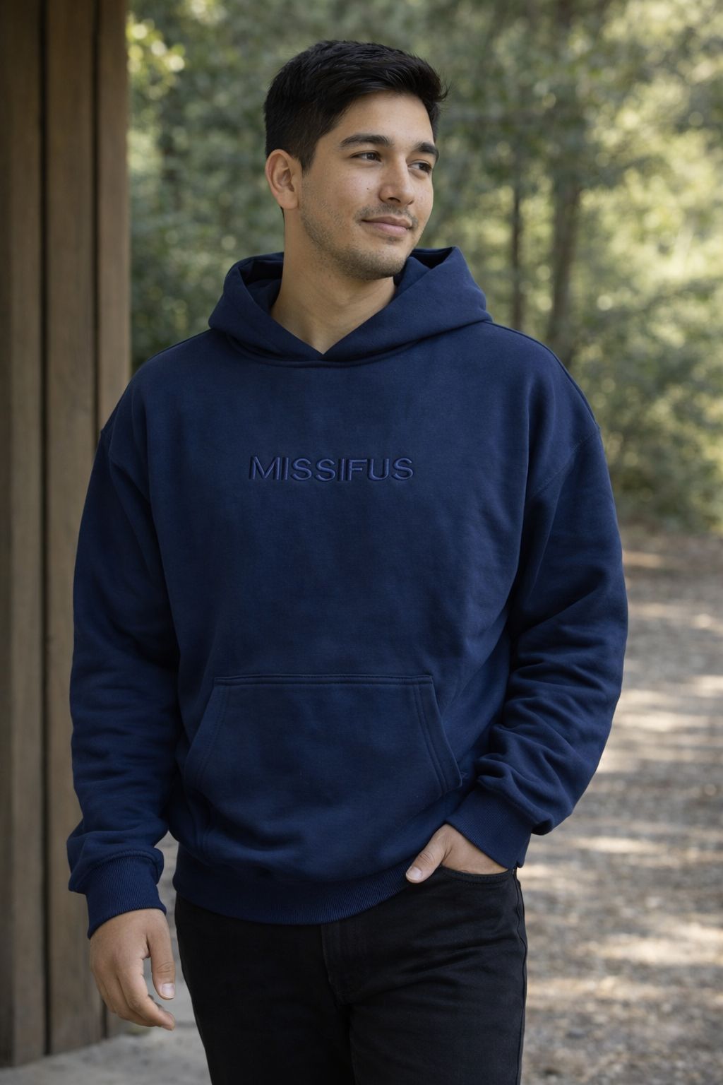 Poleron con gorro Azul Marino