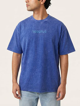 Polera azul - Calce oversize