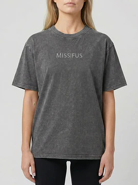 polera gris - calce oversize