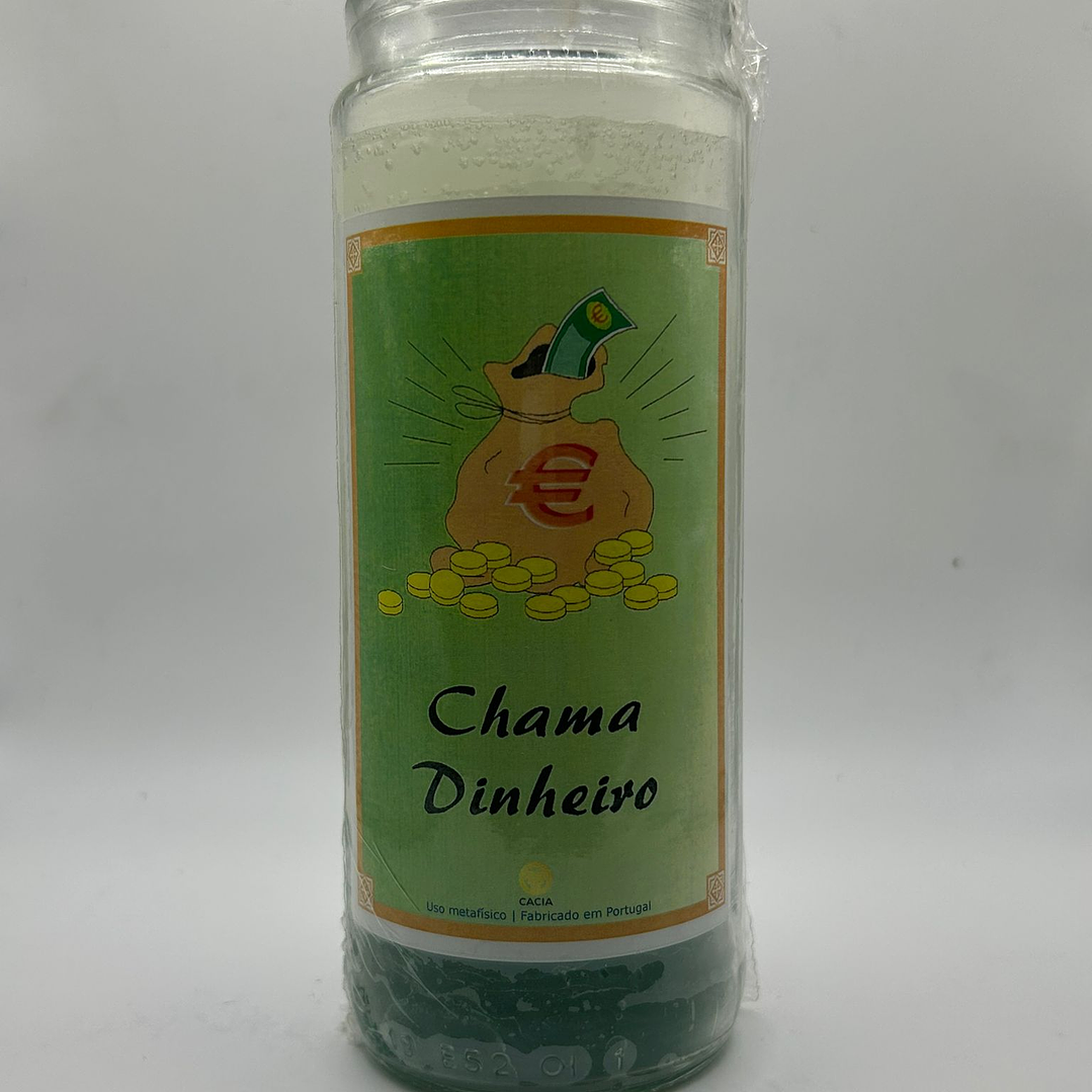 Vela Vidro Chama Dinheiro 1