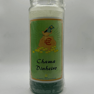 Vela Vidro Chama Dinheiro