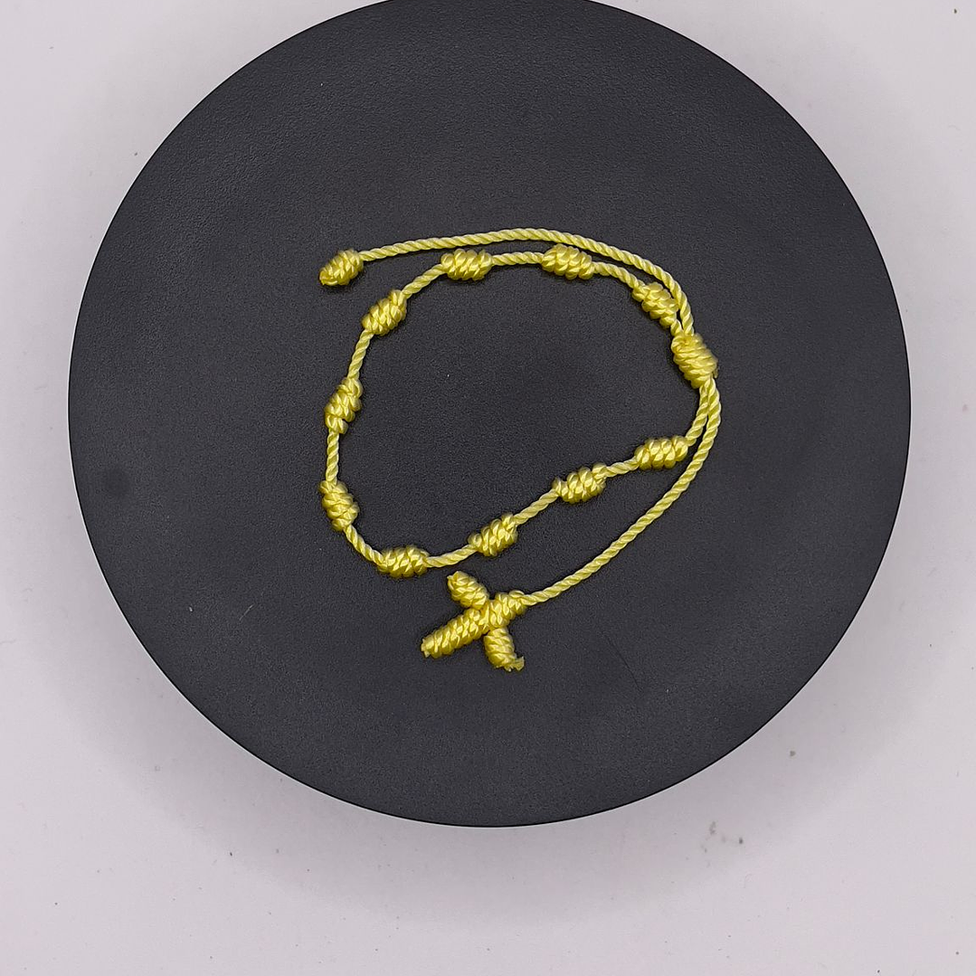 Pulseira 10 Mandamentos de Cristo- Amarelo 1