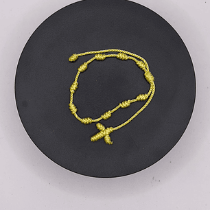 Pulseira 10 Mandamentos de Cristo- Amarelo