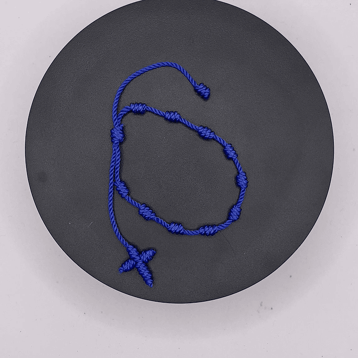 Pulseira 10 Mandamentos de Cristo- Azul  1