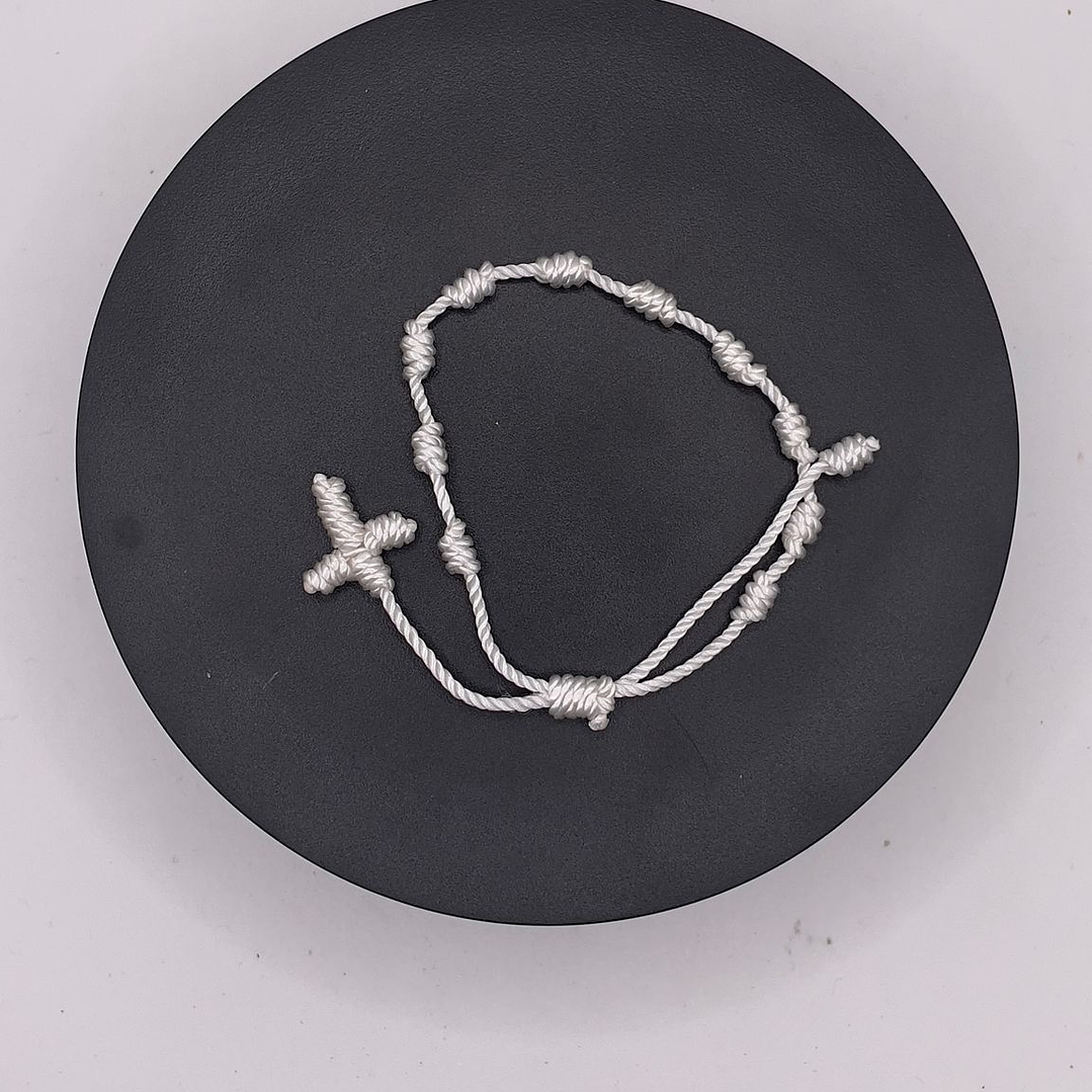 Pulseira 10 Mandamentos de Cristo- Branco  1
