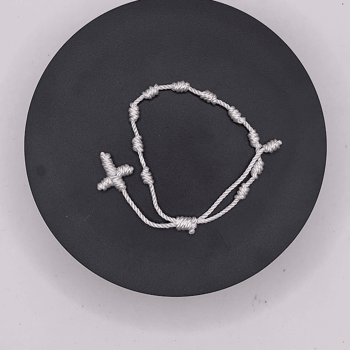 Pulseira 10 Mandamentos de Cristo- Branco  1