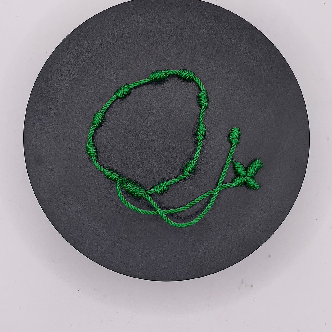 Pulseira 10 Mandamentos de Cristo- Verde 1