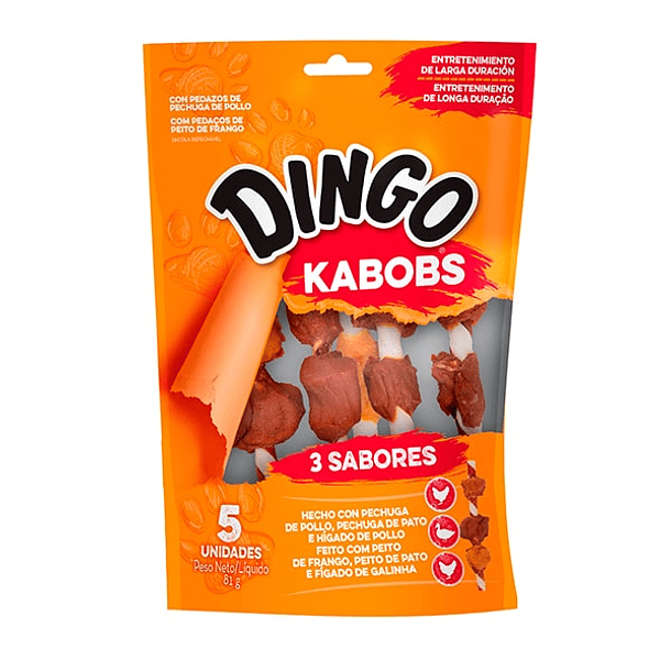 Snack Dingo triple flavor kabob 5 unidades
