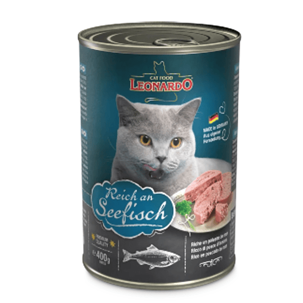 Leonardo para gatos quality selection sabor pescado lata 400 grs