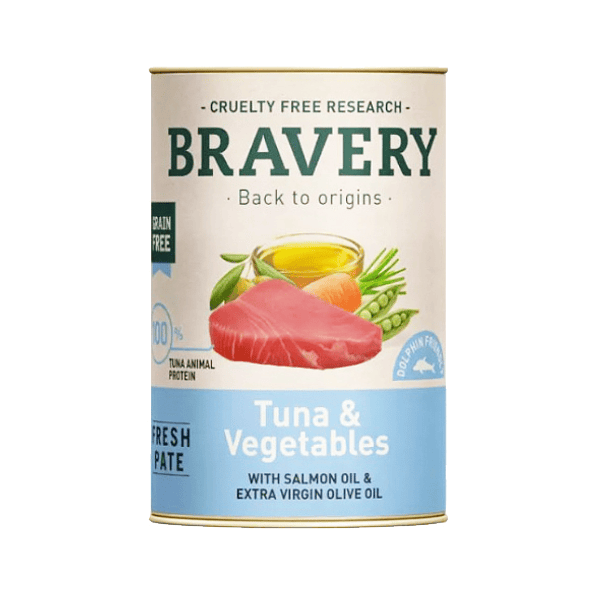 Bravery lata perros atún y vegetales 290 gr