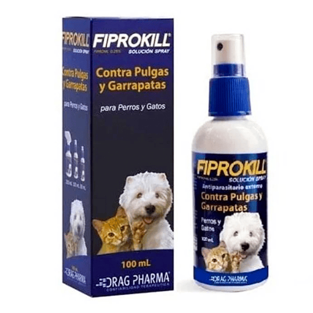 Spray Antiparasitario Fiprokill 100 ml perros y gatos