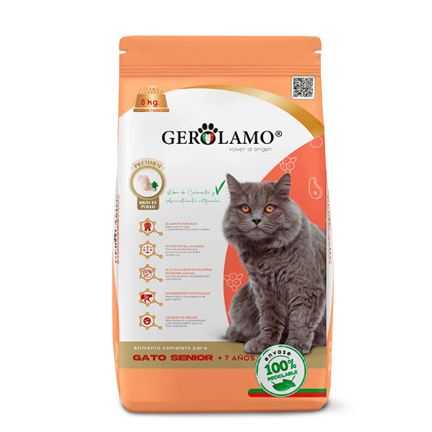 Gerolamo gato senior 8 Kg