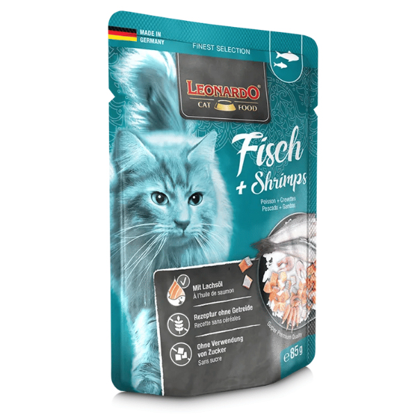 Leonardo Pouch pescado y camarones 85gr