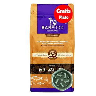 Gratis Plato + Barfood Perro Salmón 12 Kg