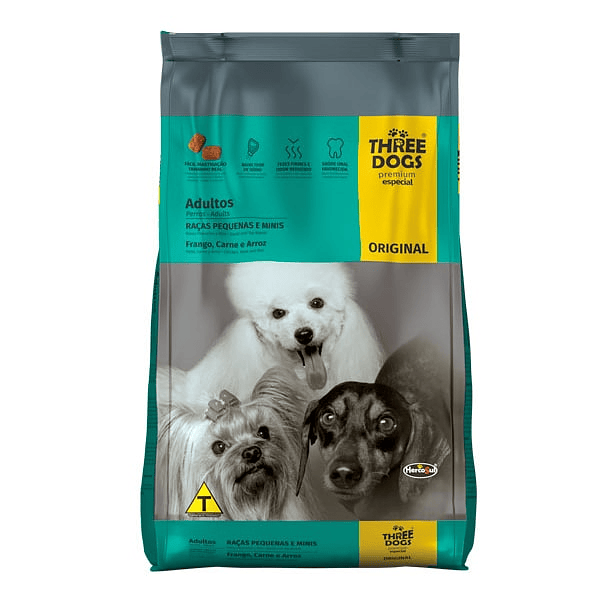 Three Dogs adultos pequeños y minis 3 kg