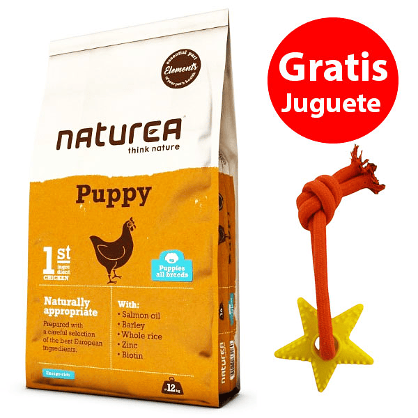 Gratis Juguete + Naturea perros cachorros pollo 12Kg