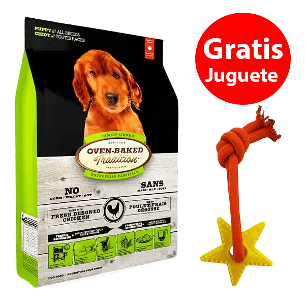 Gratis Juguete + Oven Baked perro cachorro 11,34 Kg