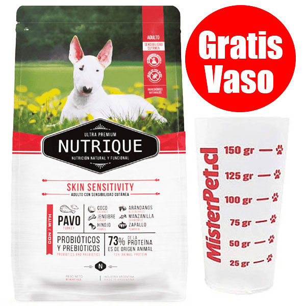 Gratis Vaso + Nutrique Skin Sensitivity perro 15 kg