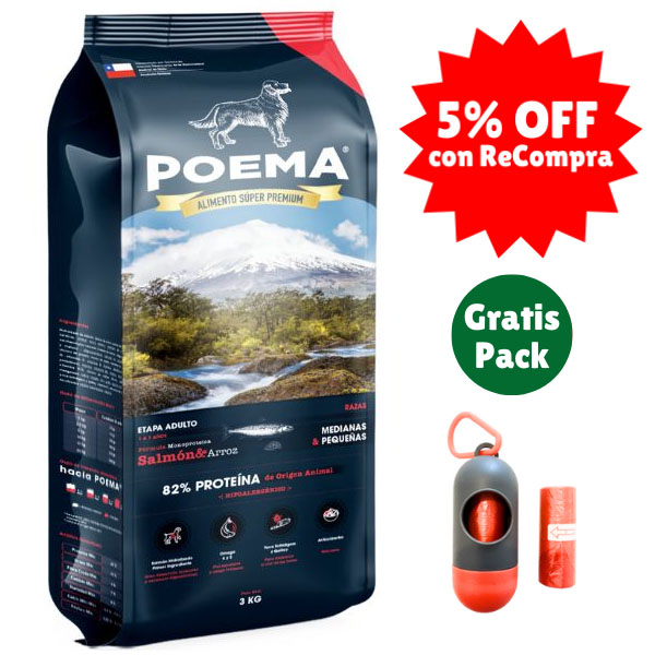 Alimento Poema Perro Adulto Salmón 12kg
