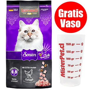 Gratis Vaso + Leonardo Gato Senior 7,5 Kg