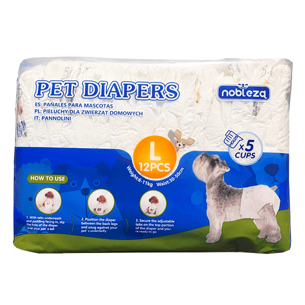 12 Pañales Para Perros Talla L