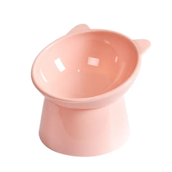 Plato Inclinado para Mascotas Rosado