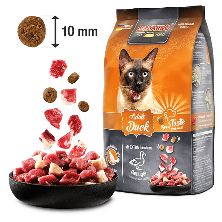 Gratis Vaso + Leonardo Adultos sabor Pato 7,5Kg 2