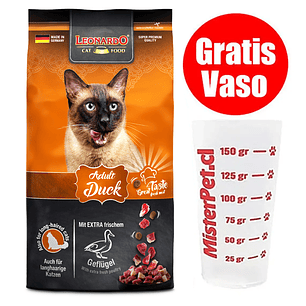 Gratis Vaso + Leonardo Adultos sabor Pato 7,5Kg