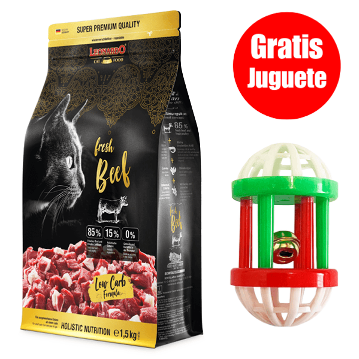 Gratis Juguete + Leonardo Fresh Meat Ternera 1,5 Kg 1