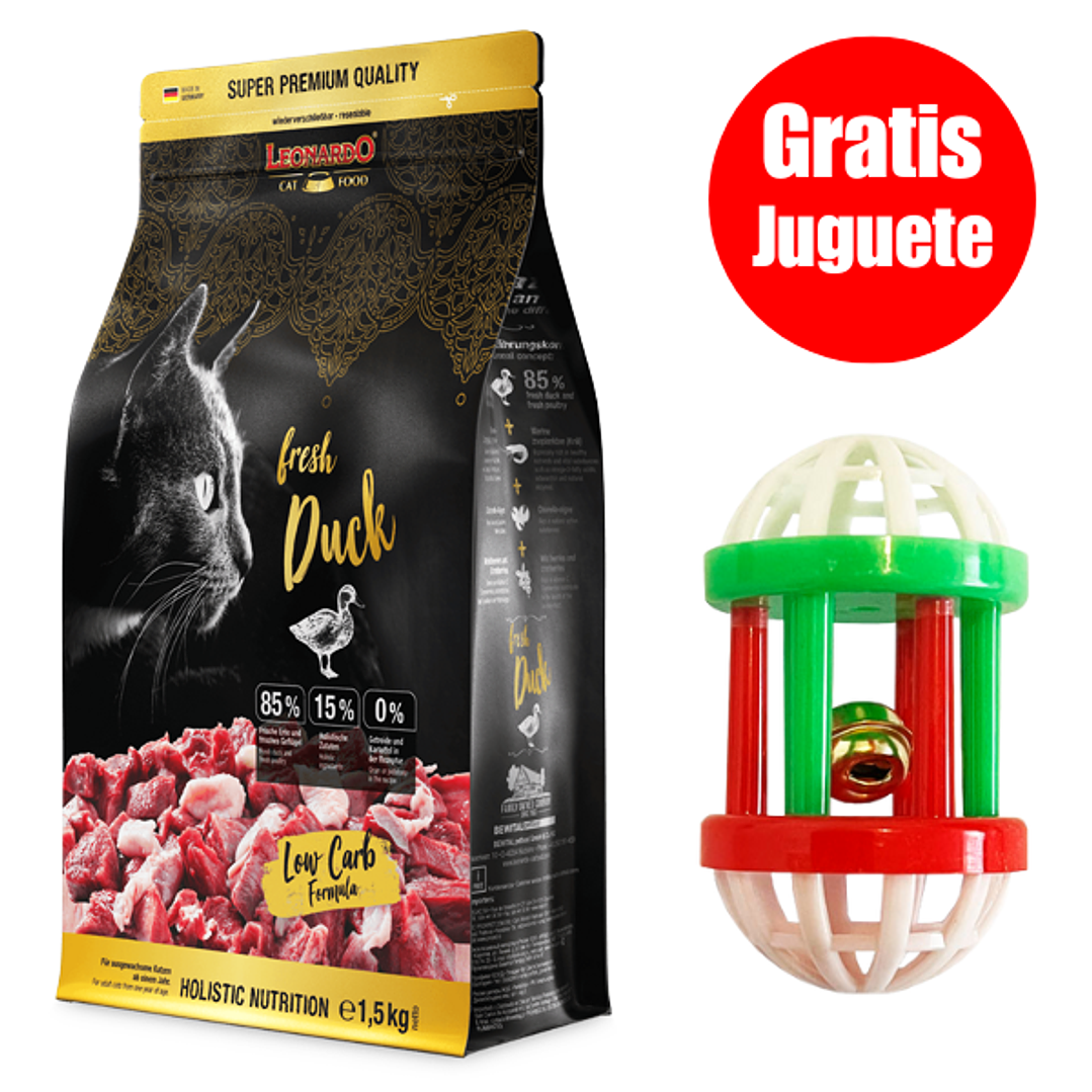 Gratis Juguete + Leonardo Fresh Meat Pato 1,5 Kg 1