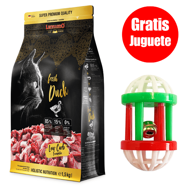 Gratis Juguete + Leonardo Fresh Meat Pato 1,5 Kg 1