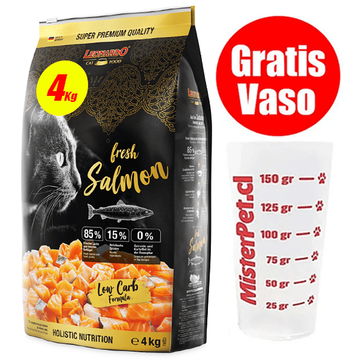 Gratis Vaso + Leonardo Fresh Meat Salmón 4 Kg 1